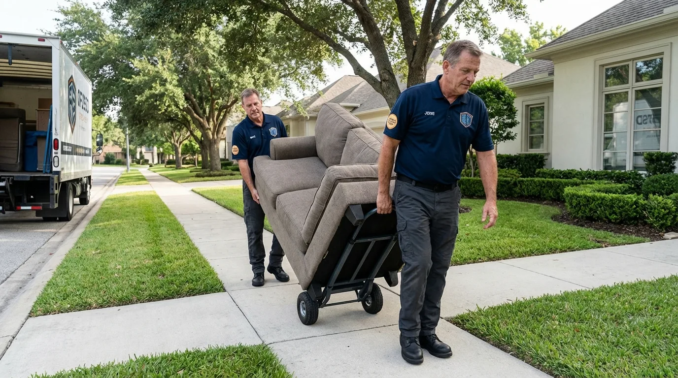 Local residential moving crew loading furniture in Port Hueneme, CA